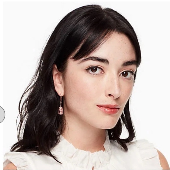 NWT Kate Spade Champagne Earrings - Picture 2 of 3